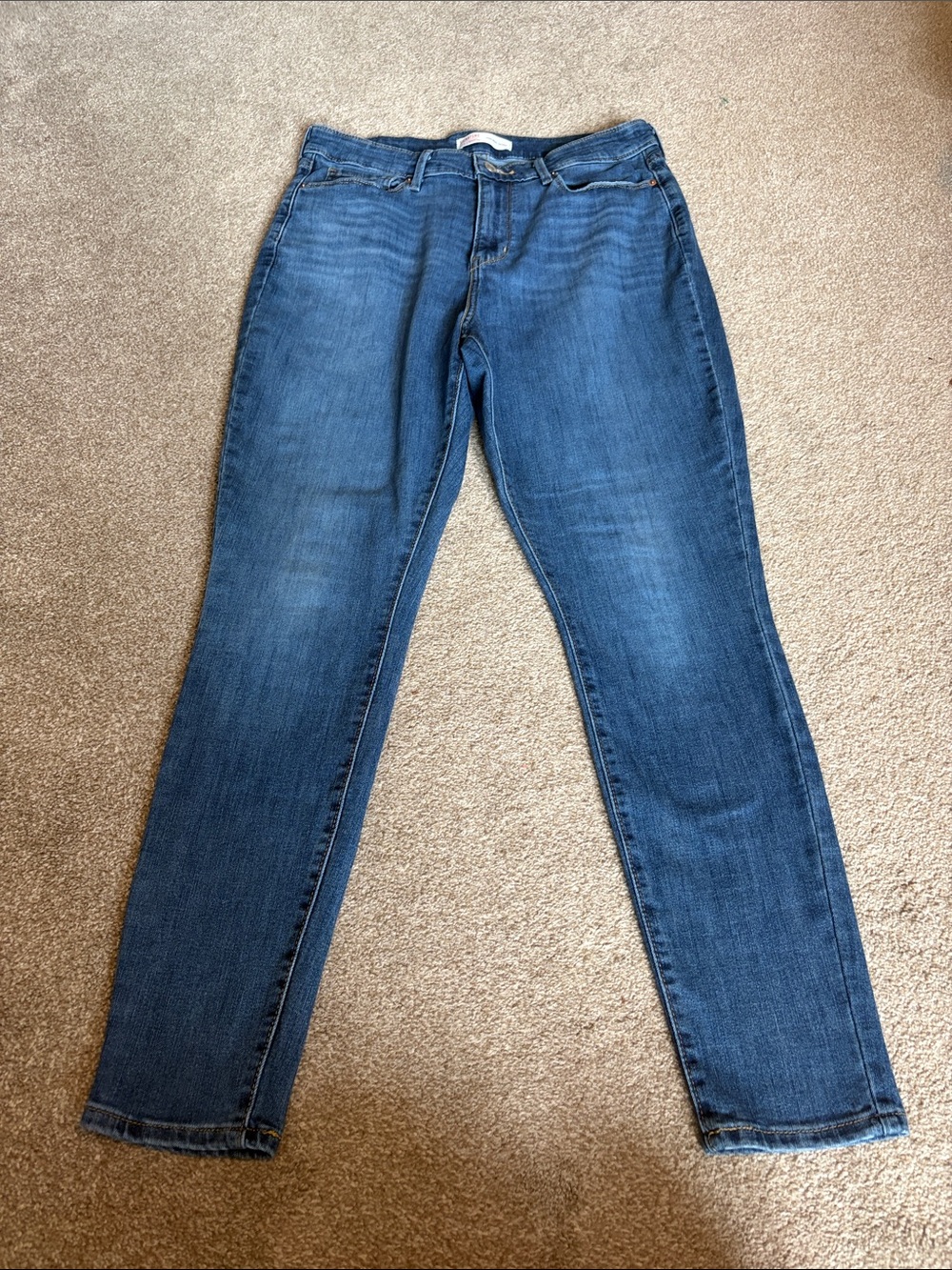 Signature by Levi Strauss Women's High Rise Skinny Jeans in Blue Denim size 14